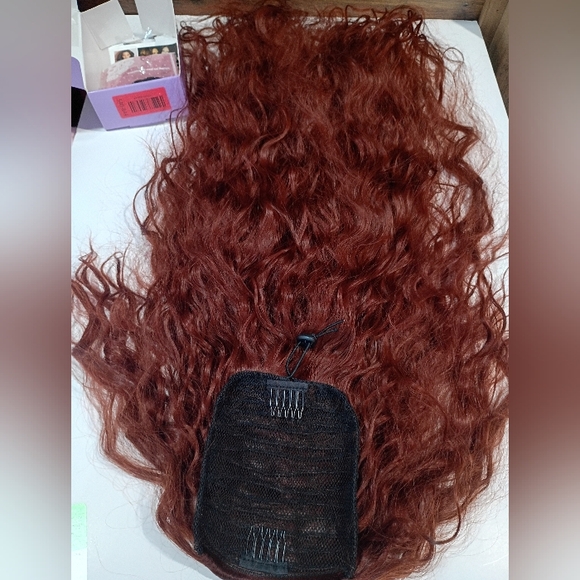 Ponytail Extension 30 Inch Drawstring Pony Tails Hair Extensions Auburn - Picture 3 of 4